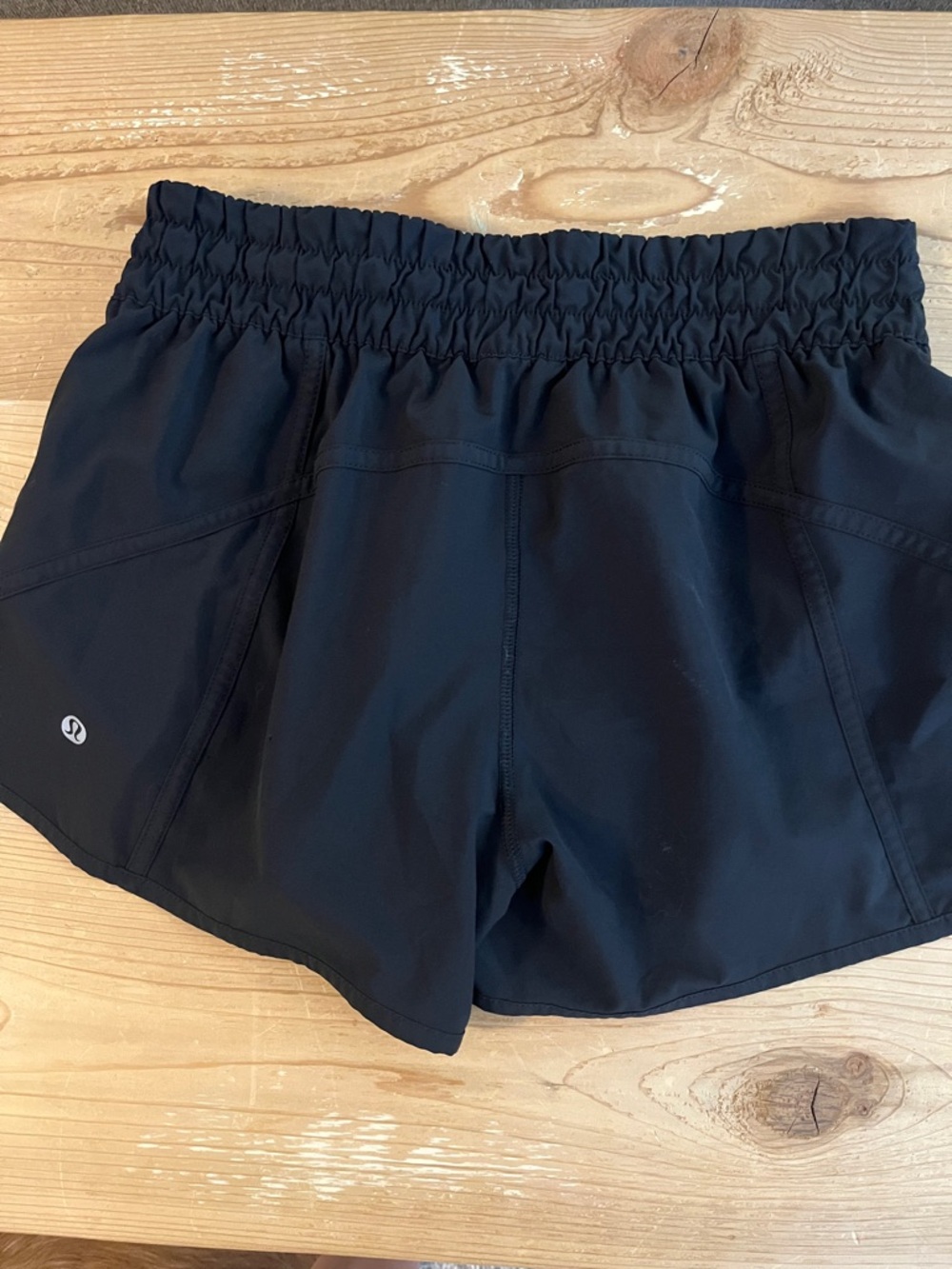 lululemon athletica Black Athletic Running Shorts with Elastic Waist